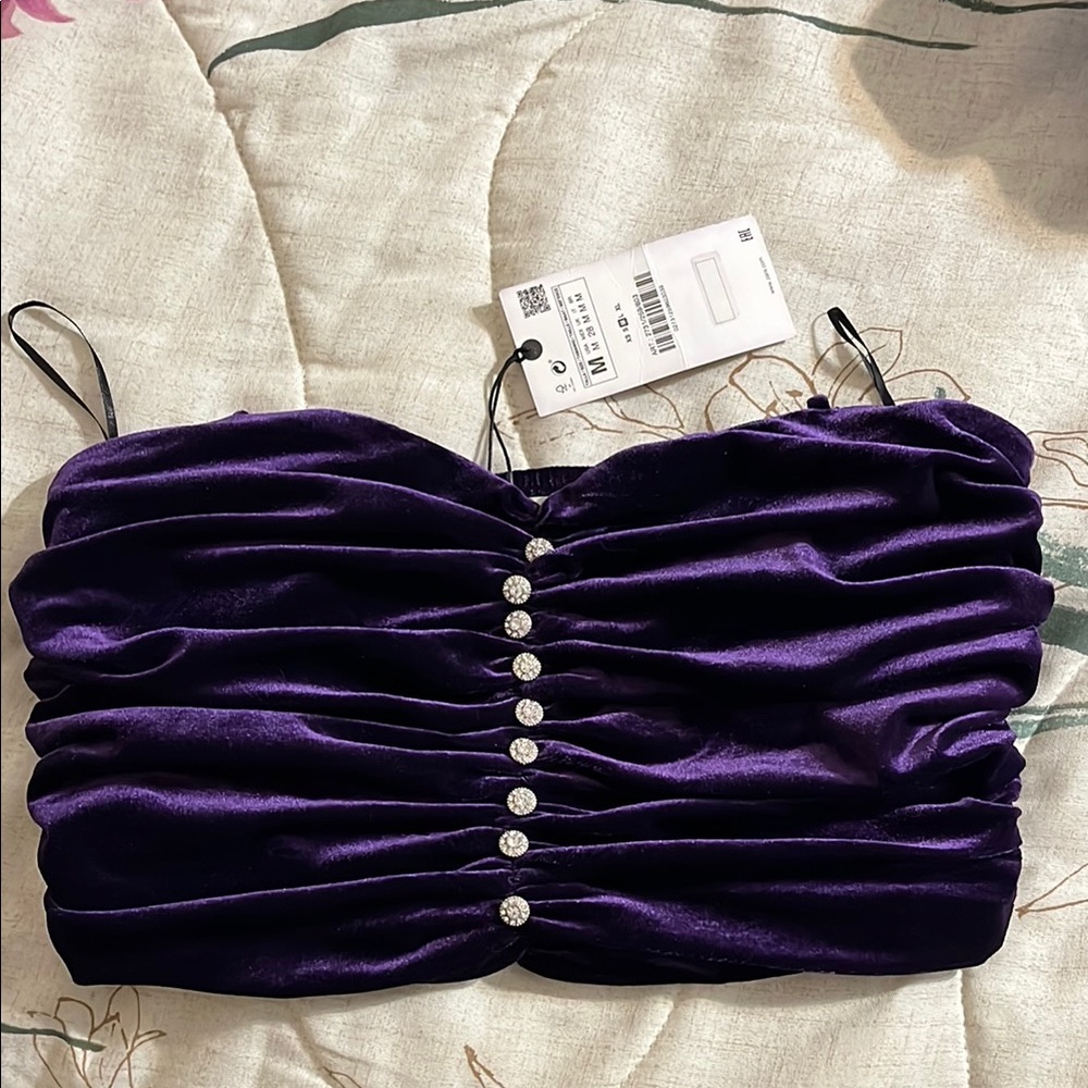 Tube cropped Zara Top size medium nwt